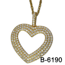 New Design Gold Plating 925 Sterling Silver Pendant with Zircon (B-6190)